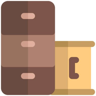 Dolap olarak kullanılan birden fazla çekmece seti