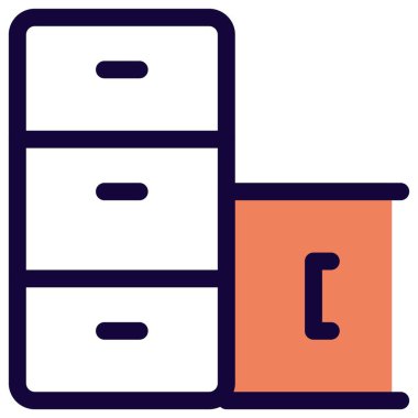 Dolap olarak kullanılan birden fazla çekmece seti