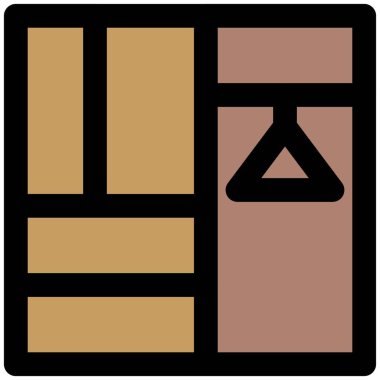 Kişisel alan için modern gömme dolap