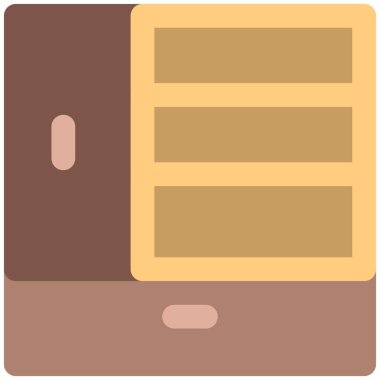 Yer için yan rafları olan kişisel dolap