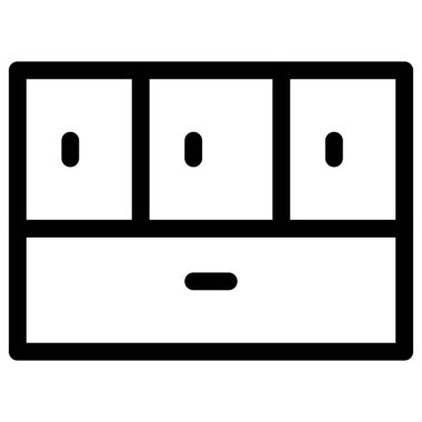 Geniş çekmeceli çoklu dolap