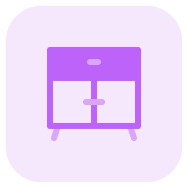 Çalışma alanında kullanılan metal büfe dolabı