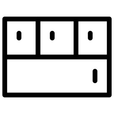 Mutfak deposu için kullanılan kapalı raflar