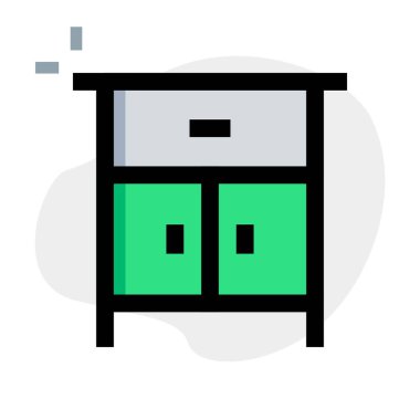 Koridor için eski tarz ahşap dolap