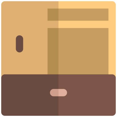 Temel ihtiyaçları karşılamak için ahşap dolap.