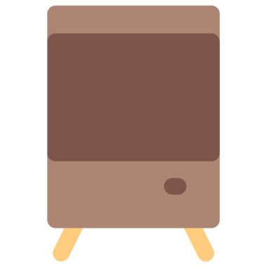 Eşyalar için ahşap gardırop.