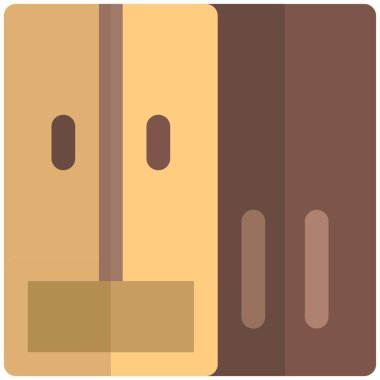 Uzun, giyim mağazası için büyük bir gardırop.