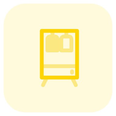 Giysileri depolamak için dolap ya da dolap.