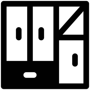 Gardıropta birden fazla dolap var.