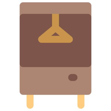 Askısı olan sürgülü kapı dolabı.