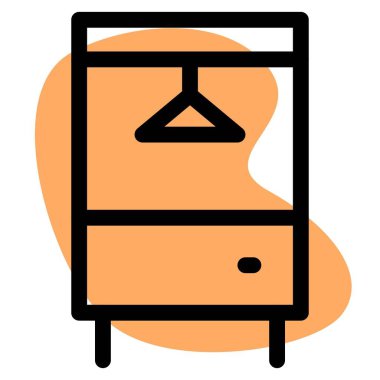 Askısı olan sürgülü kapı dolabı.