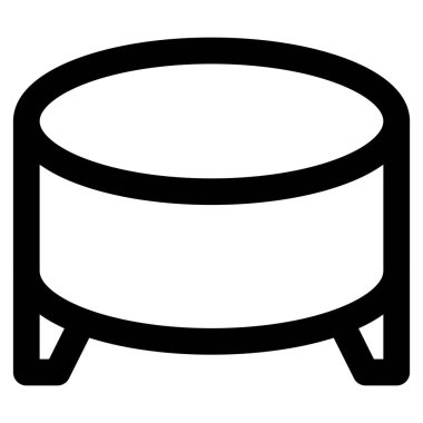 Dolapta kullanılan rahat yastıklı tabure.