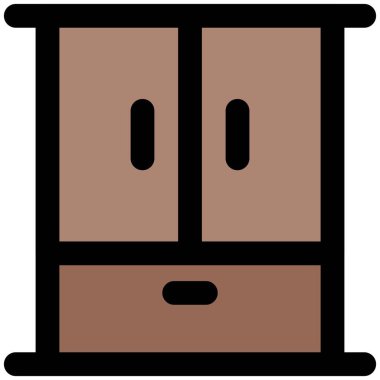 Geniş dolaplı ahşap gardırop..