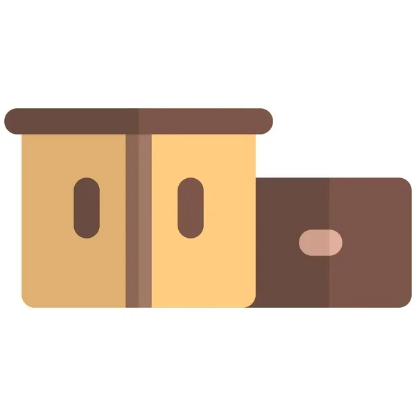Короткий Шкаф Хранения Кухне — стоковый вектор