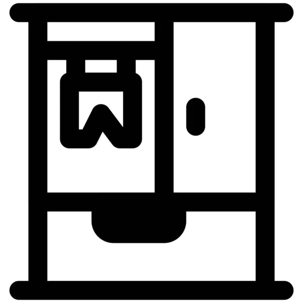 ワードローブ 必需品を格納するための家庭用家具 — ストックベクタ