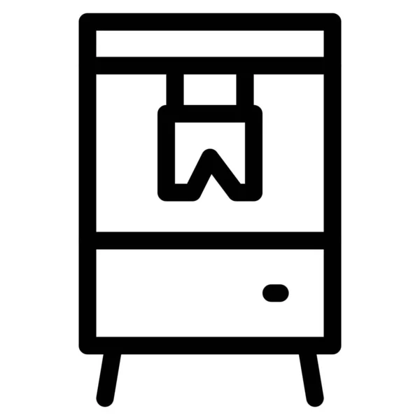 Compact Wardrobe Cabinet — Stock Vector