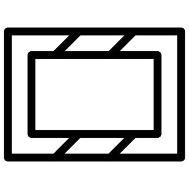 Şık kenarlı cam fotoğraf çerçevesi.