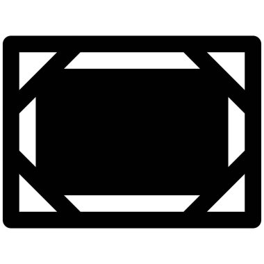 Dekoratif kenarlıklı cam fotoğraf çerçevesi.