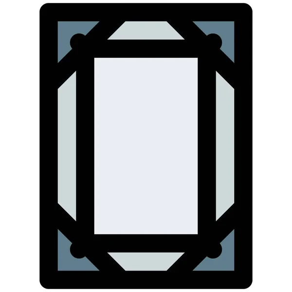 Glazen Frame Met Design Hoeken — Stockvector