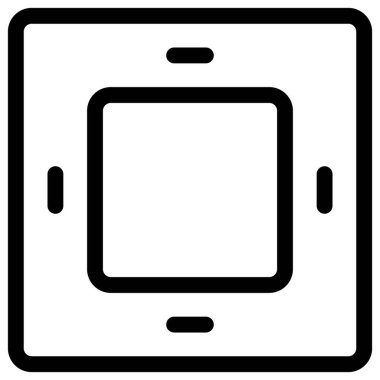 Dekor amacı için duvara monte edilmiş çerçeve.