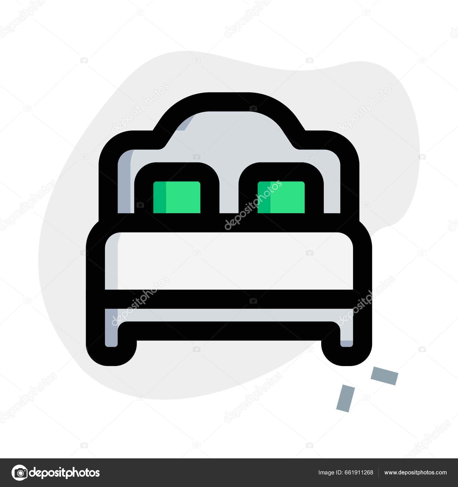 Stylish Headboard Luxurious Wooden Bed Stock Vector by 661911268