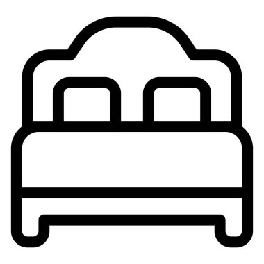 Lüks ahşap yatakta şık bir yatak başlığı..