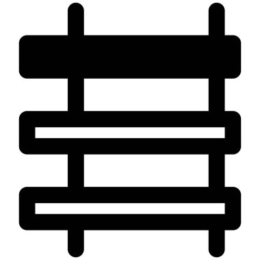 Kitapları saklamak için üç katlı bir raf.