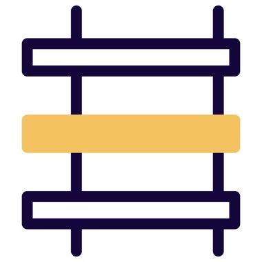 Kitapları saklamak için üç katlı bir raf.