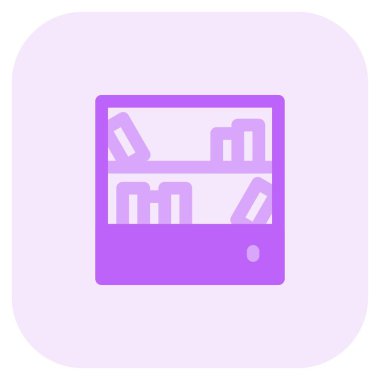 Çekmeceli büyük boyut raf veya kitaplık.