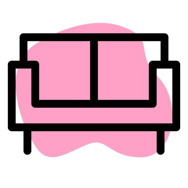 Oturmak ya da dinlenmek için çağdaş ve çekici bir kanepe..