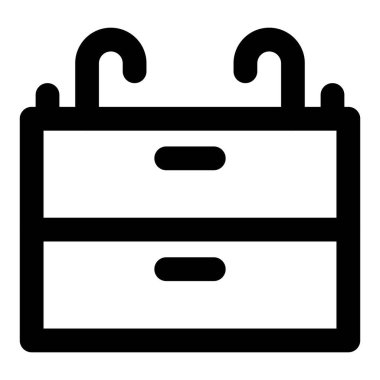 Birden fazla çekmecesi olan çift musluk lavabosu.