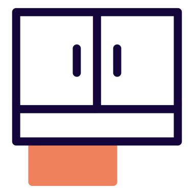 Sıkıştırma alanları için duvara monte edilmiş dolap.