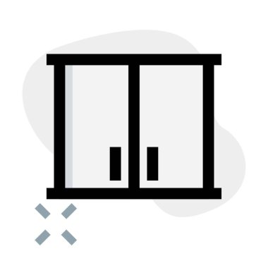 Mutfak aletlerini saklamak için büyük bir dolap.