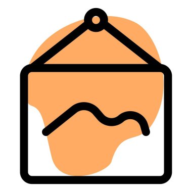 Manzara resmi koridor zemininde asılı.