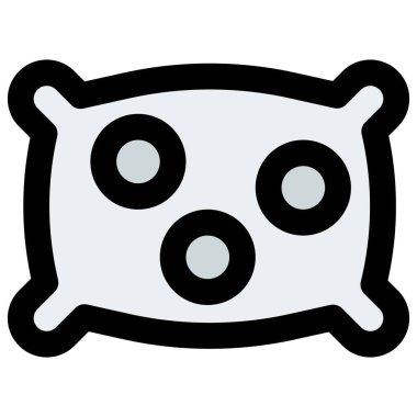 Yatak başlığı olarak kullanılan rahat yastık..