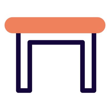 Oturma odasında dekor olarak kullanılan tahta masa.