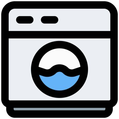 Çamaşırlar için elektronik otomatik çamaşır makinesi.