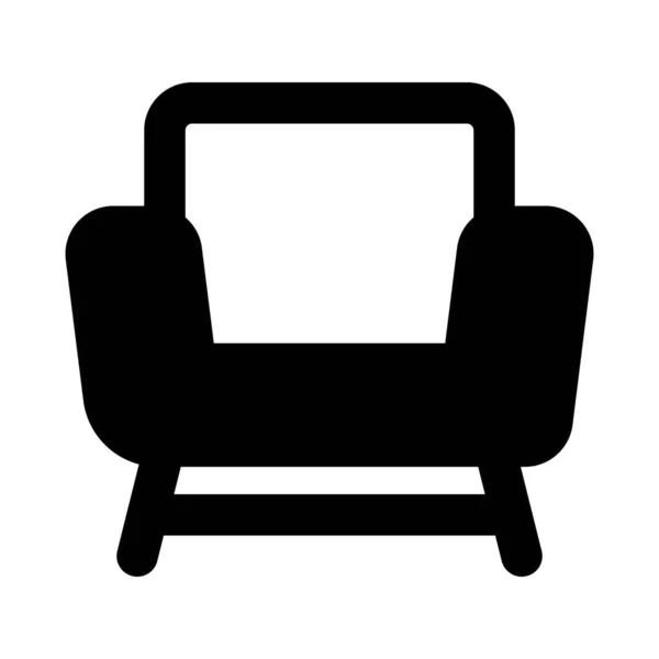 Stuhl Mit Armlehne Für Seitenstütze — Stockvektor