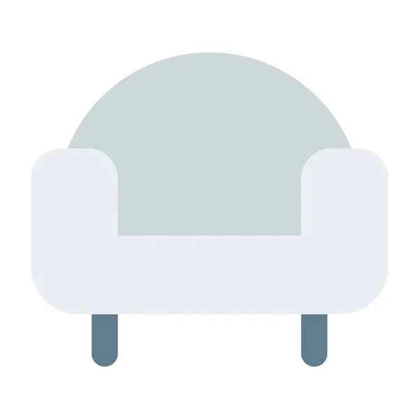 Стильное Мягкое Кресло Стиле Дивана — стоковый вектор