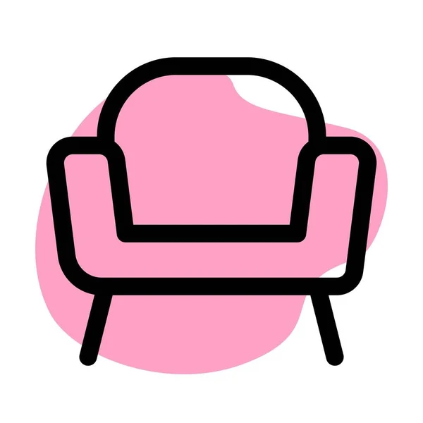 Який Компактний Стілець Подушковими Сидіннями — стоковий вектор