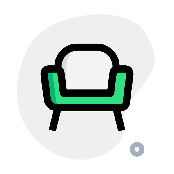 Chaise Compacte Rembourrée Avec Sièges Rembourrés — Image vectorielle