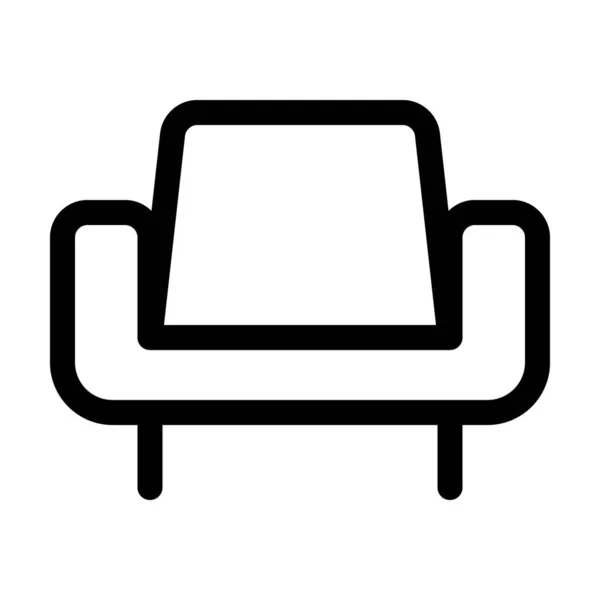 Luksusowe Krzesło Tapicerskie Bronią Boczną — Wektor stockowy