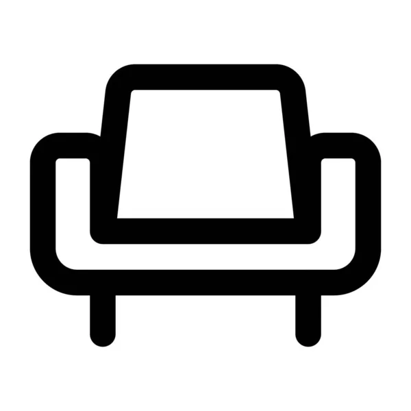 Chaise Ameublement Luxe Avec Bras Latéraux — Image vectorielle