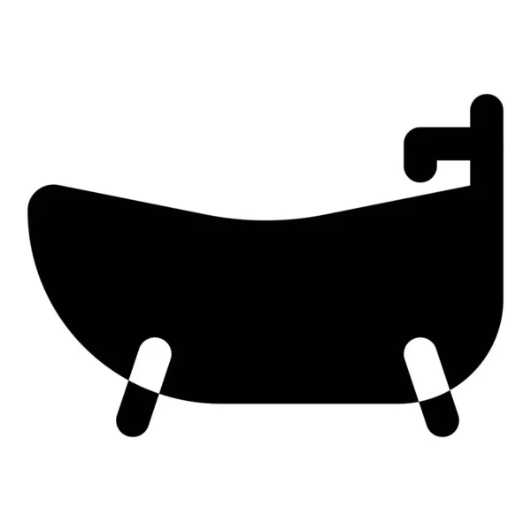 Stilvolle Badewanne Eine Badezimmereinrichtung — Stockvektor