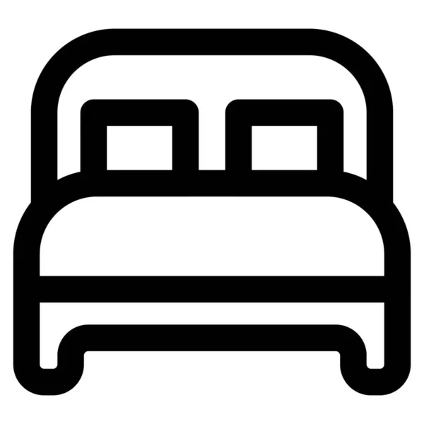 Cama Madera Mueble Para Dormir — Vector de stock