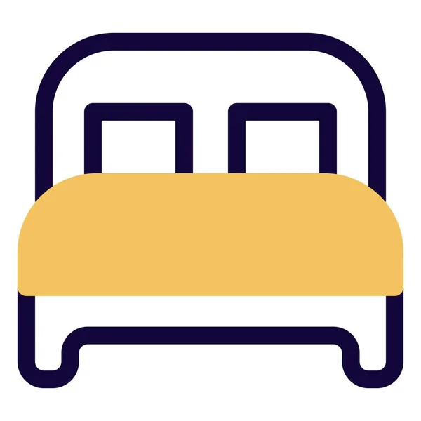 Tahta Yatak Uyumak Için Mobilya — Stok Vektör