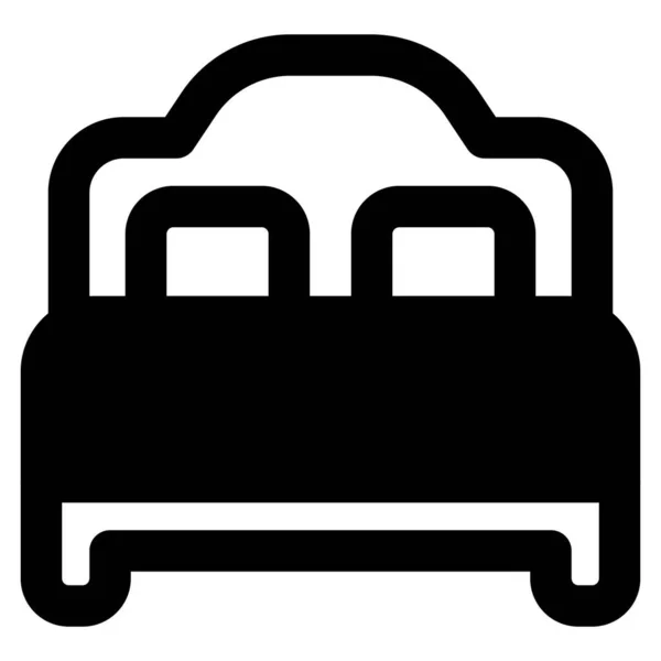 豪華な木製ベッドの上のスタイリッシュなヘッドボード — ストックベクタ