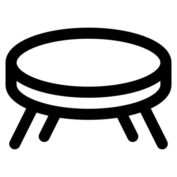 Fából Készült Alacsony Asztal Kávéfőzésre — Stock Vector