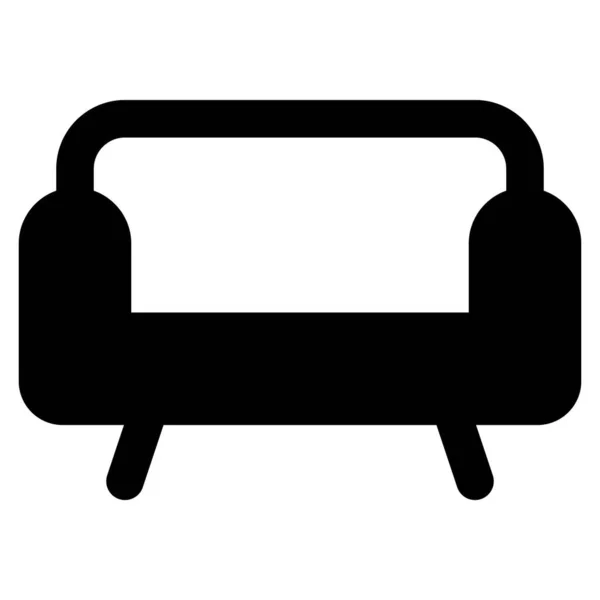 Gauč Polstrované Sezení Pro Více Lidí — Stockový vektor