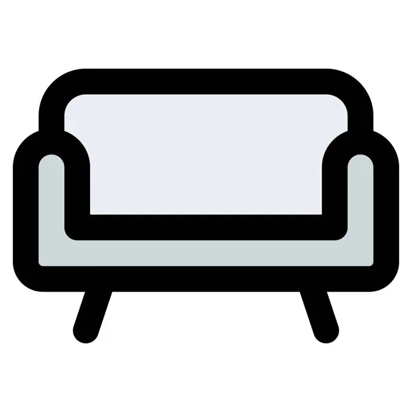 Καναπές Ένα Κάθισμα Μαξιλάρια Για Πολλούς Ανθρώπους — Διανυσματικό Αρχείο
